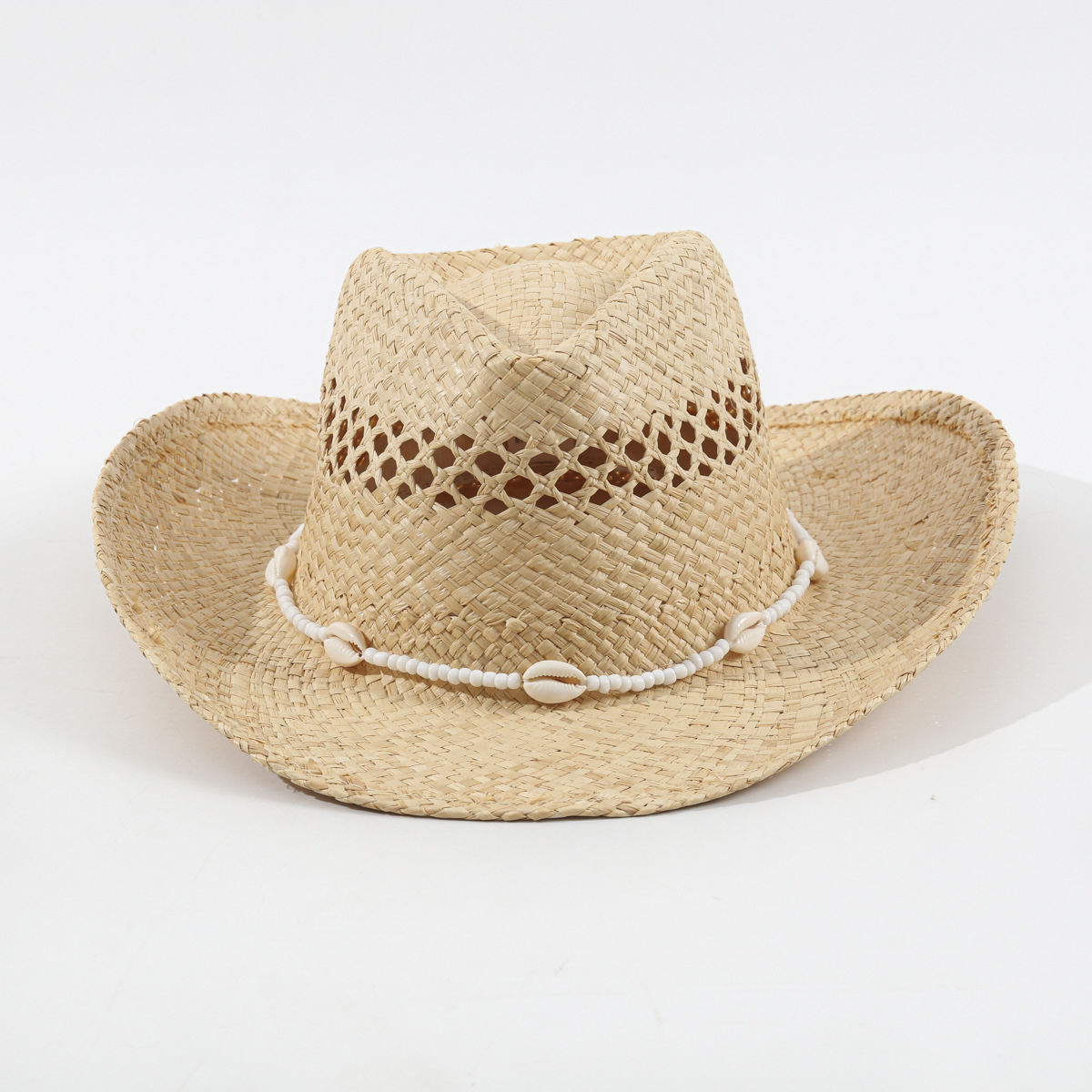 2026 New Shell Chain Straw Hat - Cowboy Hat Straw ulasan dan harga