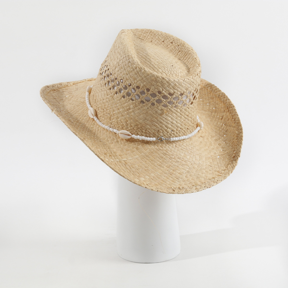 2026 New Shell Chain Straw Hat - Cowboy Hat Straw ulasan dan harga